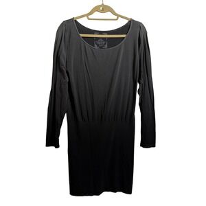 M. Rena Ombre Long Sleeve Mini Dress Grey Black Seamless One Size USA